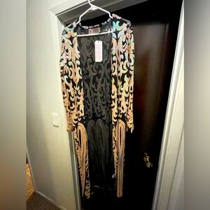 Southern Fried Chics sequin kimono size xxl